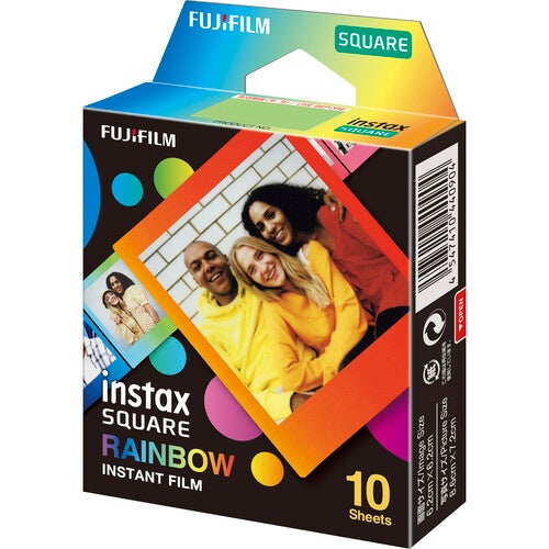 Fujifilm Instax Square Film (RAINBOW 10's)-futuromic