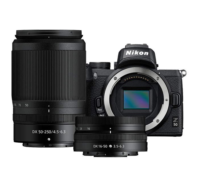 Nikon Z50 Mirrorless Camera with Nikkor Z DX 16-50mm F/3.5-6.3 VR + NIKKOR Z DX 50-250mm F/4.5-6.3 VR Twin Lens Kit-Digital SLR Cameras-futuromic