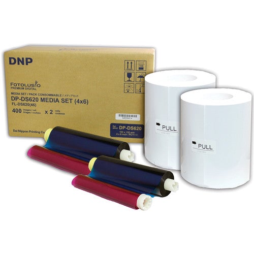 DNP DS-620 Dye-Sub Media 4X6 (2 set/box) – 400 pcs per roll-Printers-futuromic