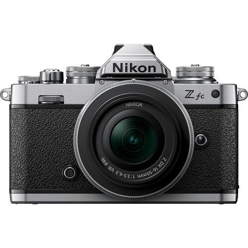 Nikon Z fc Mirrorless Camera with NIKKOR Z DX 16-50mm f/3.5-6.3 VR Lens (Silver) with FREE Z Series Camera Case, SanDisk Extreme Pro 32GB Memory Card, and Limited Edition Strap-Mirrorless Cameras-futuromic